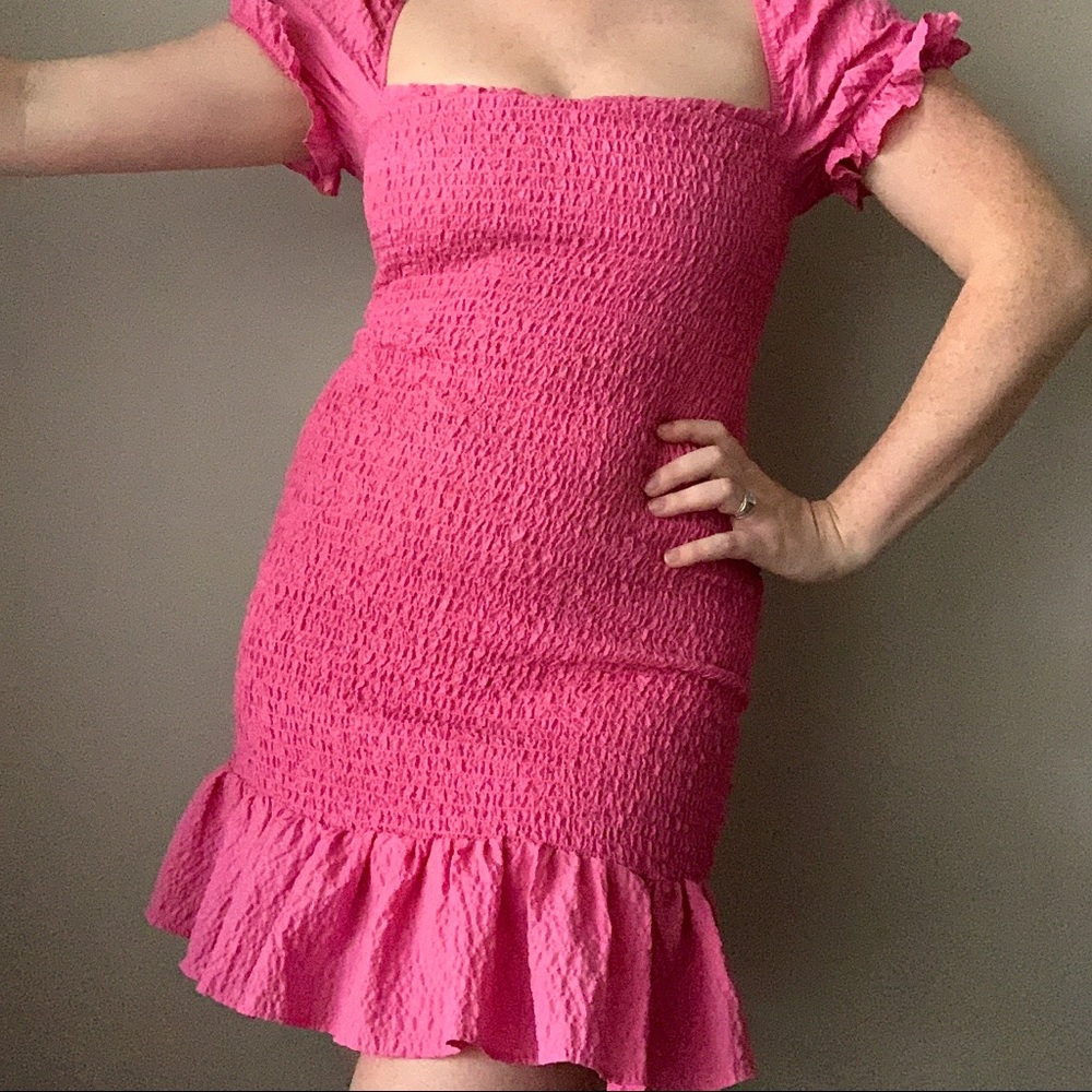 Zara scrunch dress size S